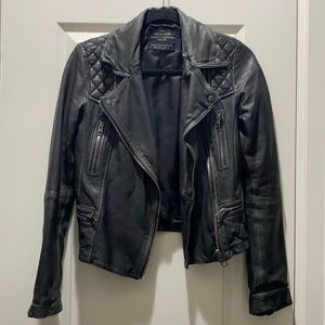 ALLSAINTS Cargo Quilted Leather Biker Jacket